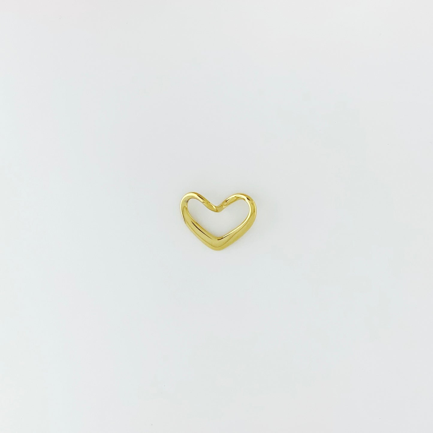 Gold Stainless Steel Heart Link Connector 18K Plated, 12.5x16.5mm, 1pc
