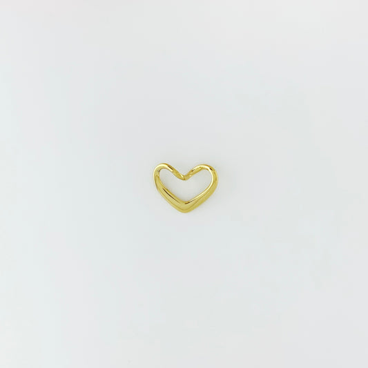 Gold Stainless Steel Heart Link Connector 18K Plated, 12.5x16.5mm, 1pc