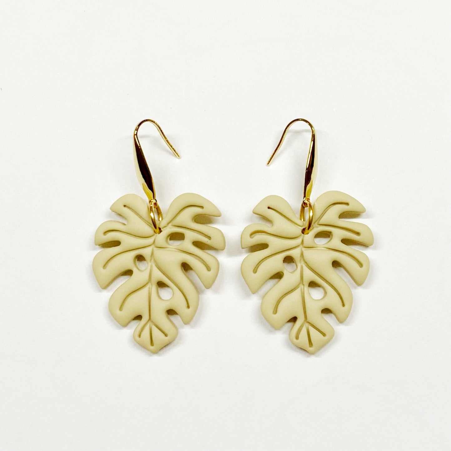 Monstera Leaf Hook Earrings