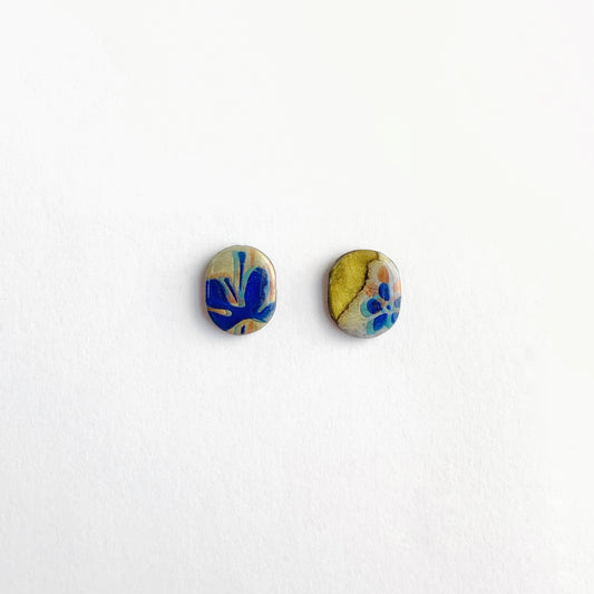 Organic Oval Studs-Small Size