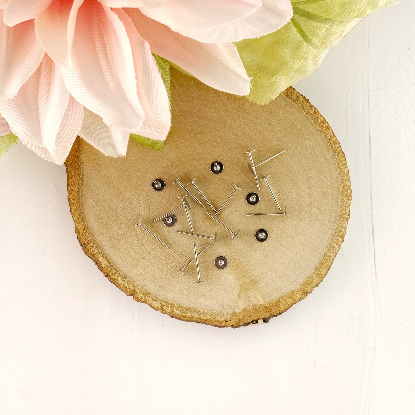 Stainless Steel Flat Pad Earring Posts | Jewelry Findings