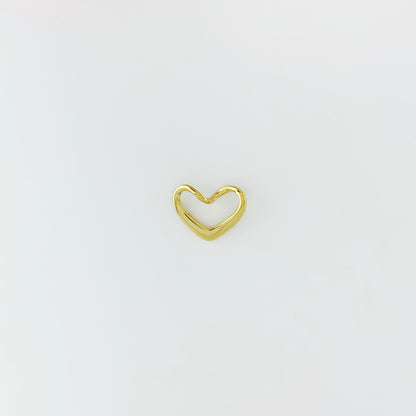 Gold Stainless Steel Heart Link Connector 18K Plated, 12.5x16.5mm, 1pc