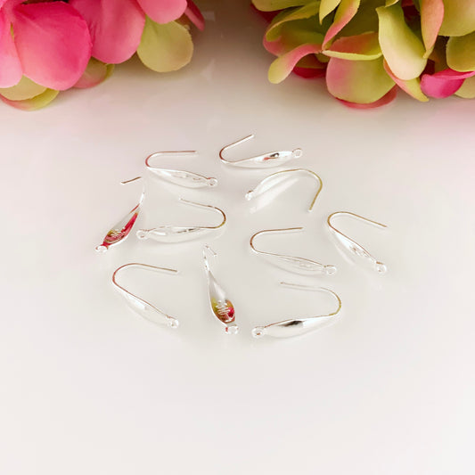 316 Stainless Steel Earring Hooks 18K Gold Plated – Gold, Silver, Rose Gold, 10pcs