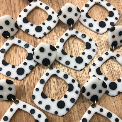 Polka Dot Dangle Earrings-Morocco Style