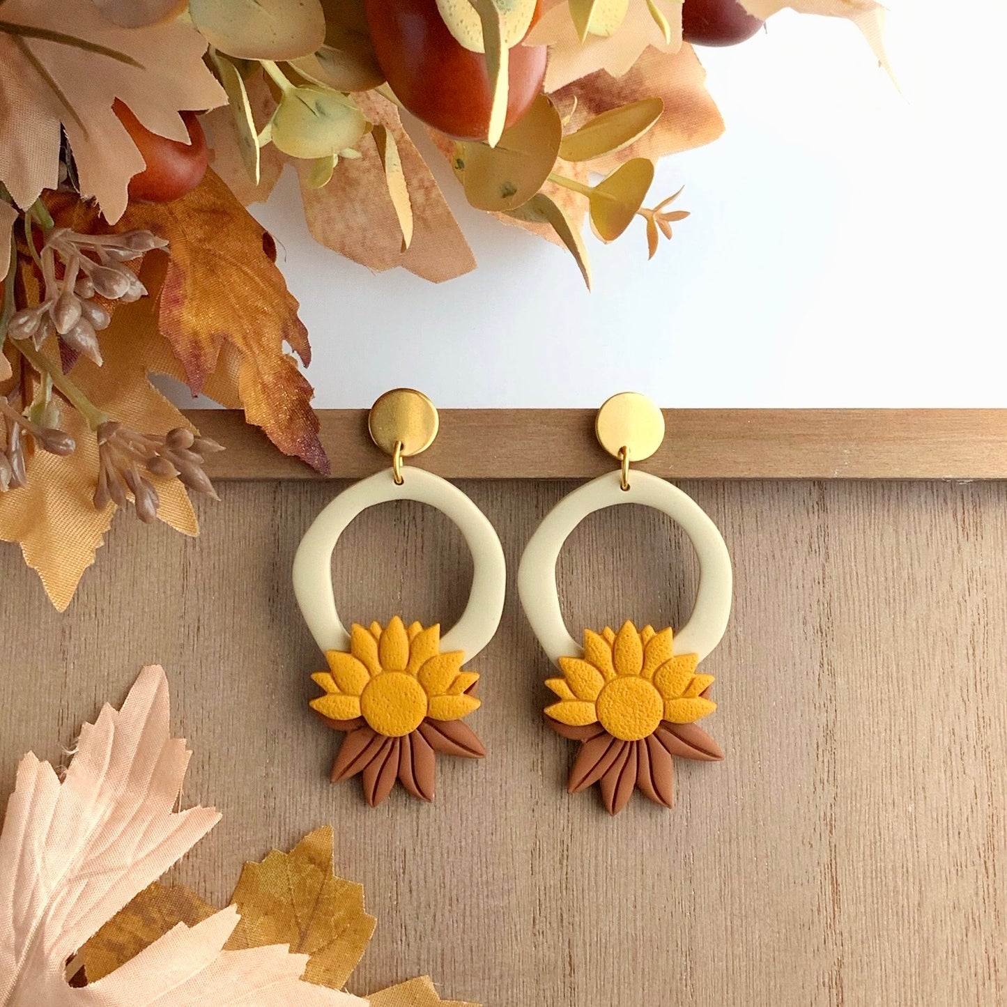 Sunflower Dangle Earrings