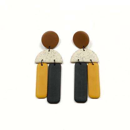 Dangle Earrings: Circles, Semi-Circles & Bars