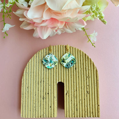 Diamond Earrings-Bar Brass Post