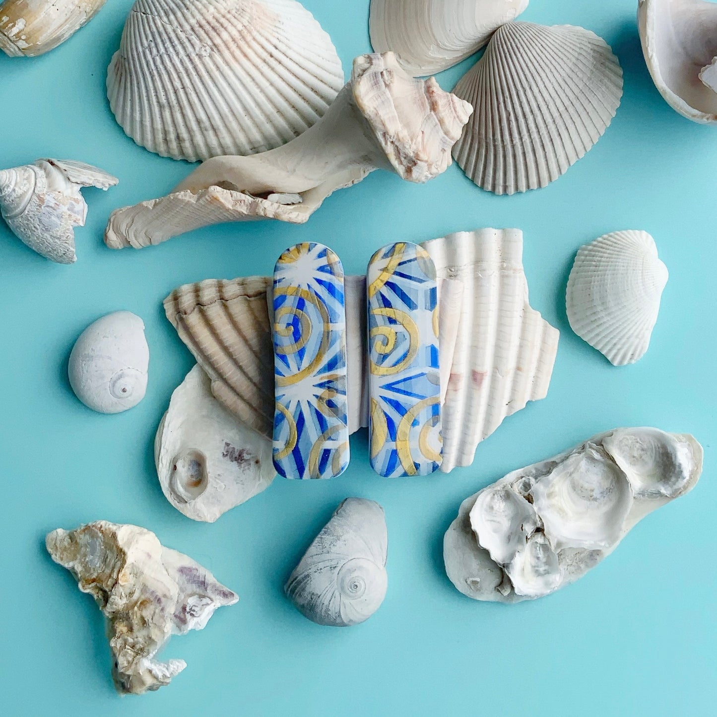 Long Bar Stud Earrings