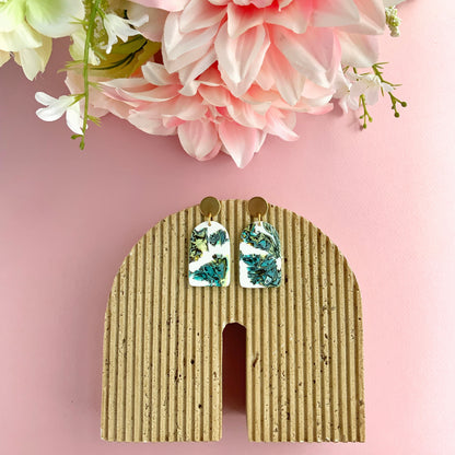 Arch Earrings-Circle Brass Post