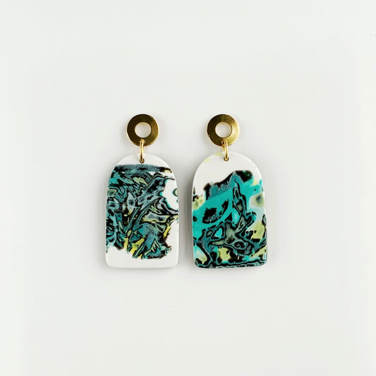 Arch Earrings-Donut Brass Post