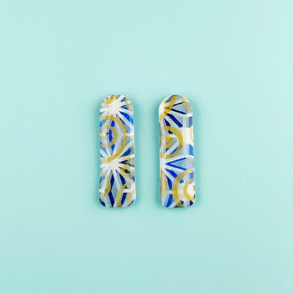 Long Bar Stud Earrings