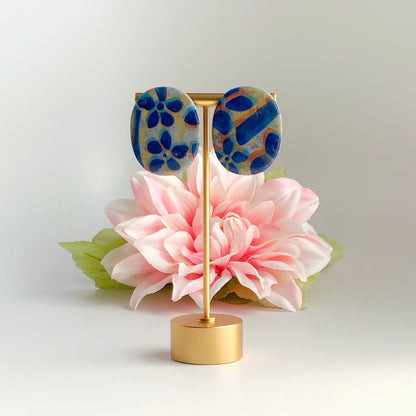 Big Oval Stud Earrings