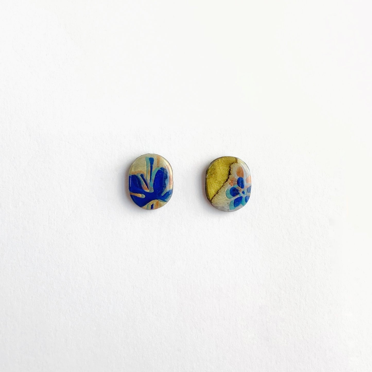 Organic Oval Studs-Small Size