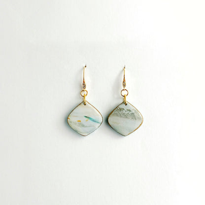 Marbled Diamond Hook Earrings