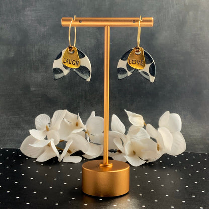 Charms & Polka Dots Hoop Earrings