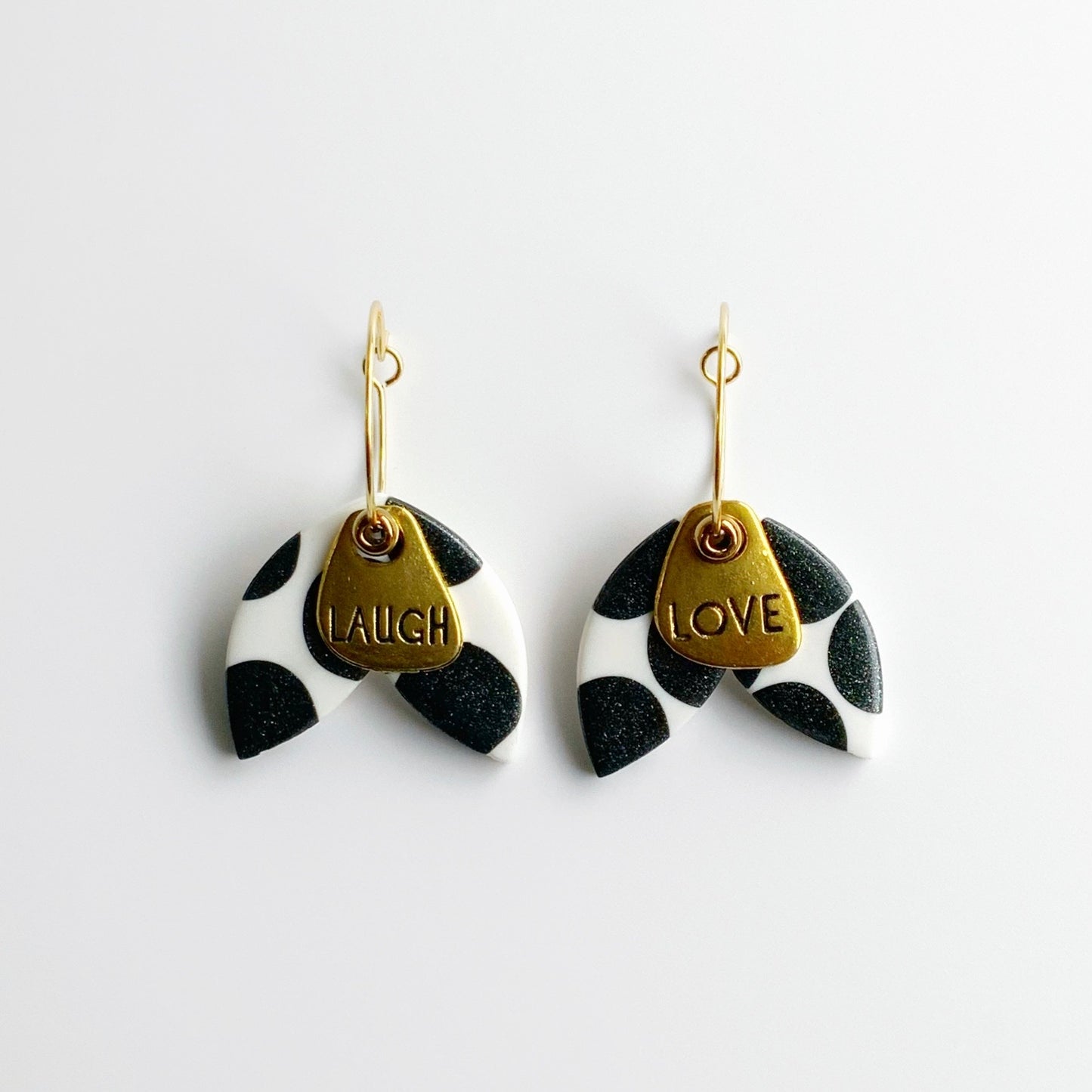 Charms & Polka Dots Hoop Earrings