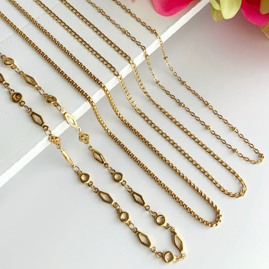 Stainless Steel 18K Gold-Plated PVD Coated Chain Necklaces