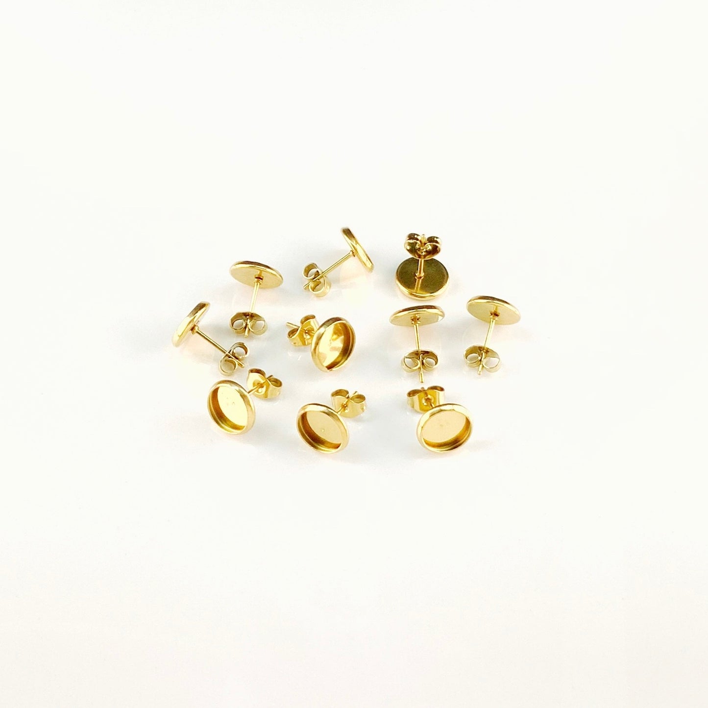 Stud Bezel – 8mm Inner Diameter (Sold As a Pair)