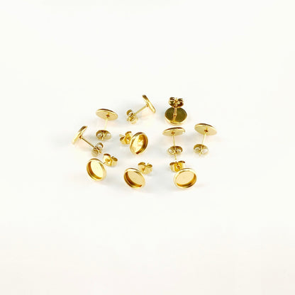 Stud Bezel – 8mm Inner Diameter (Sold As a Pair)