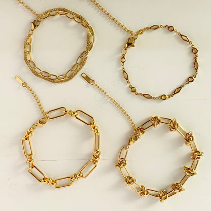 Stainless Steel 18K Gold-Plated PVD Coated Bracelet