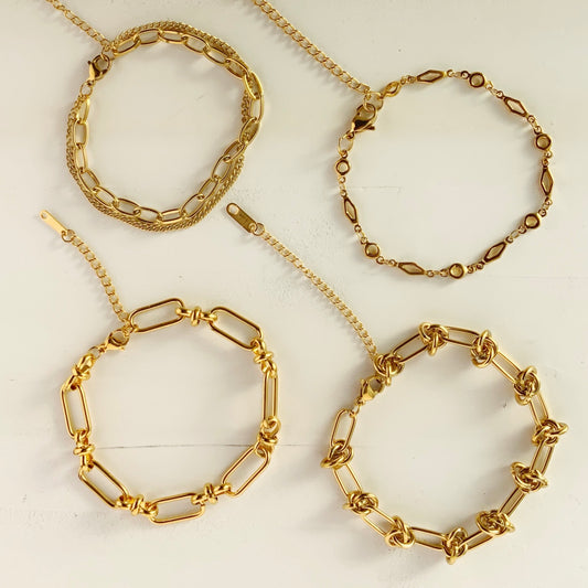 Stainless Steel 18K Gold-Plated PVD Coated Bracelet