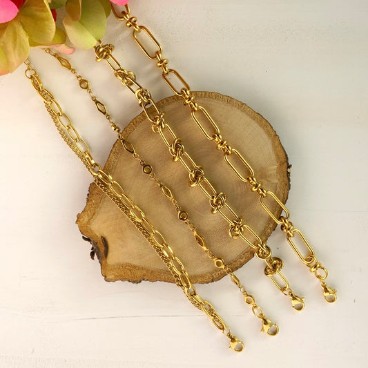 Stainless Steel 18K Gold-Plated PVD Coated Bracelet