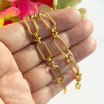 Stainless Steel 18K Gold-Plated PVD Coated Bracelet