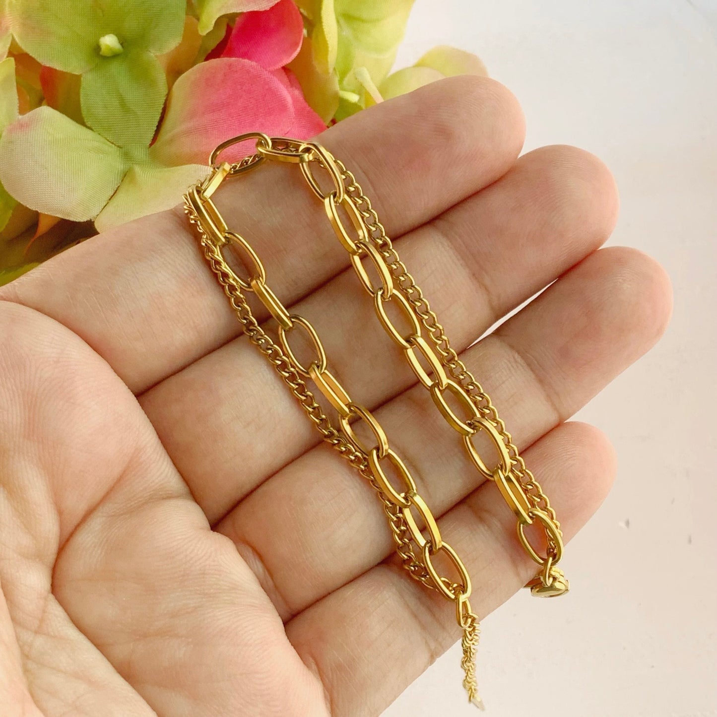 Stainless Steel 18K Gold-Plated PVD Coated Bracelet