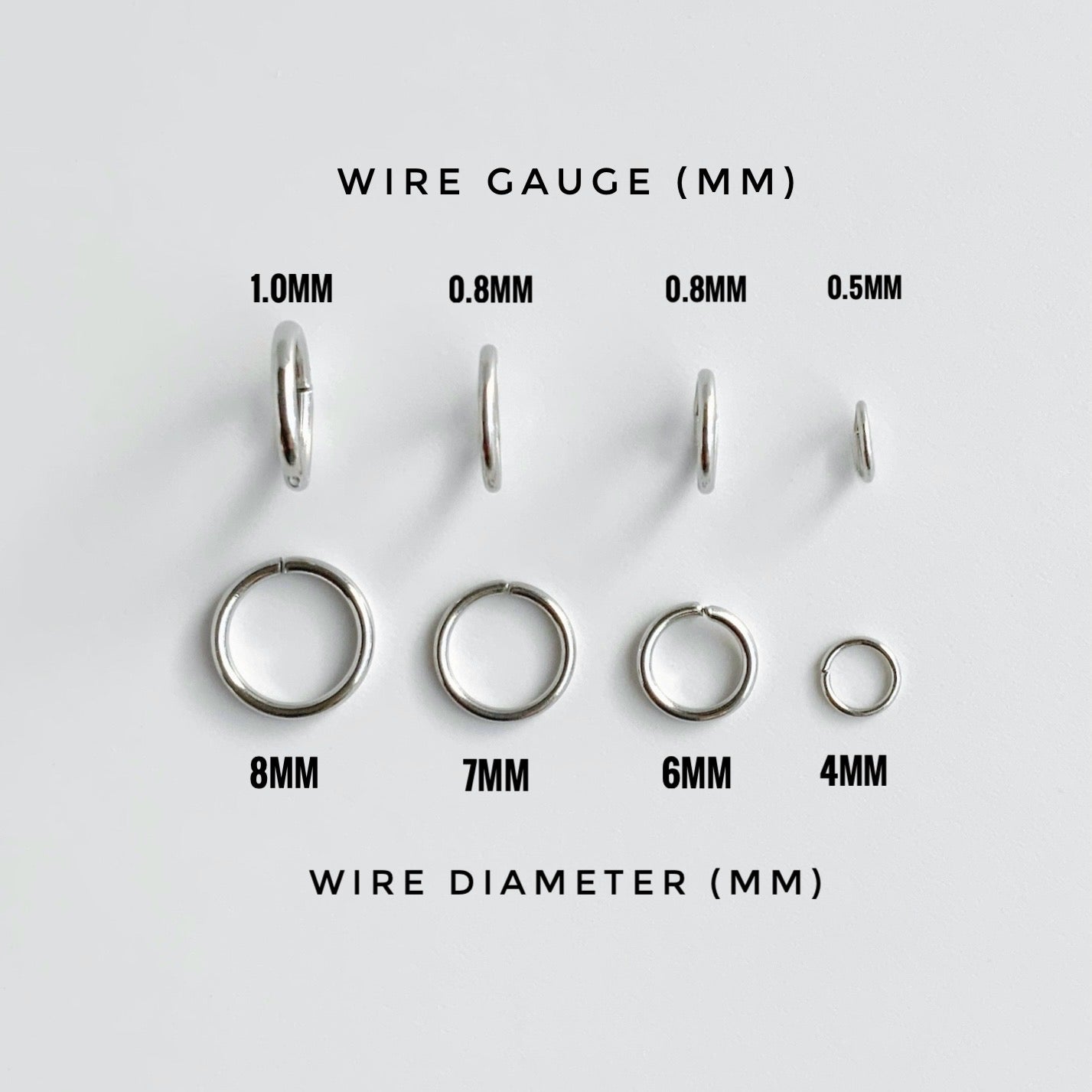 Stainless Steel Jump Rings for Jewelry Making – Multiple Sizes & Wire Gauges