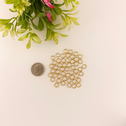 Gold Stainless Steel Jump Rings for Jewelry Making – Multiple Sizes & Wire Gauges