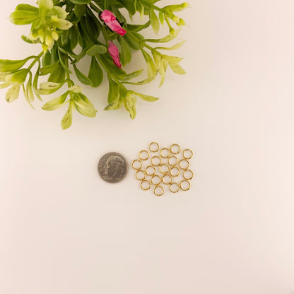 Gold Stainless Steel Jump Rings for Jewelry Making – Multiple Sizes & Wire Gauges