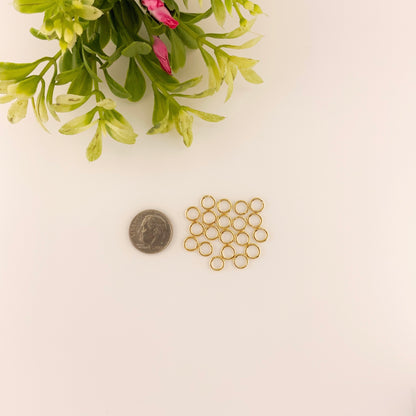 Gold Stainless Steel Jump Rings for Jewelry Making – Multiple Sizes & Wire Gauges