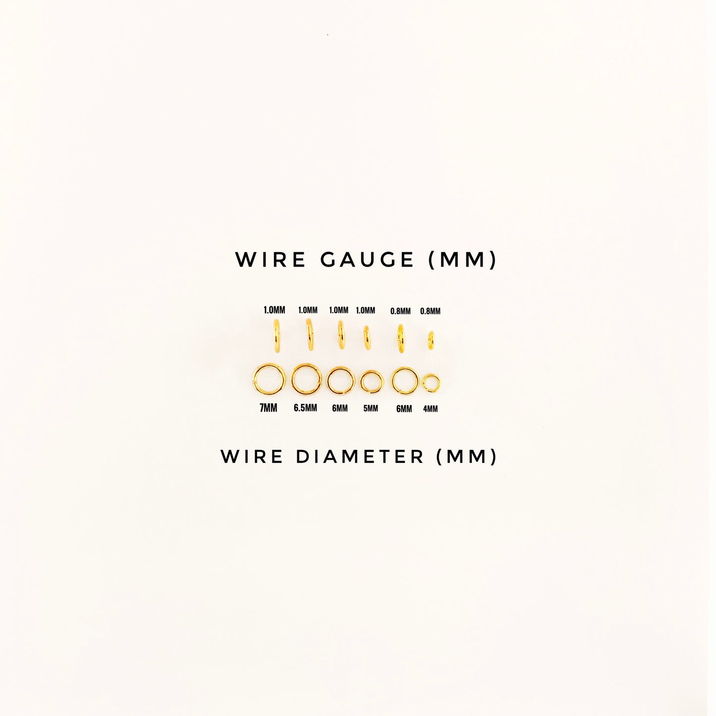 Gold Stainless Steel Jump Rings for Jewelry Making – Multiple Sizes & Wire Gauges