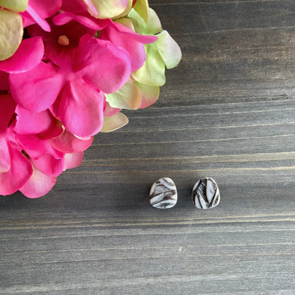 Iris: Small Textured Stud Earrings-Vintage Style