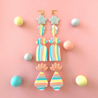Colorful Spade Dangle Earrings